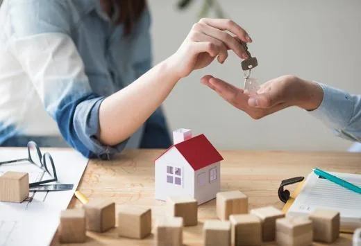 Handing over house keys
