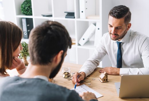 Investors reviewing a renovation plan